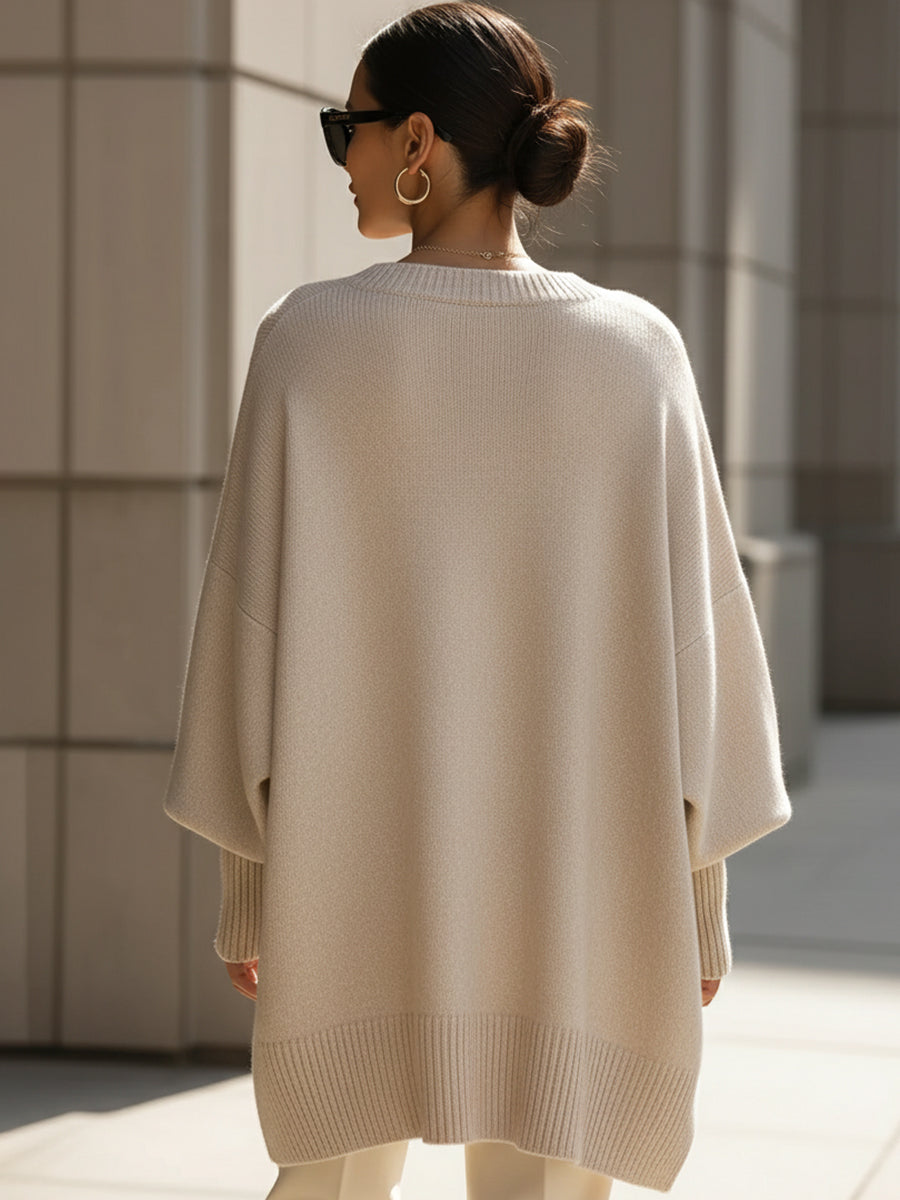 Elena - Poncho oversize de elegancia natural