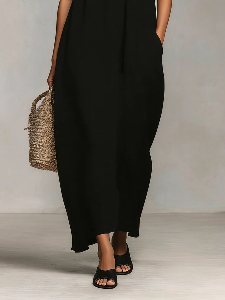 Mirelle | Vestido Maxi – Con Tirantes de Spaghetti y Detalles Coloridos