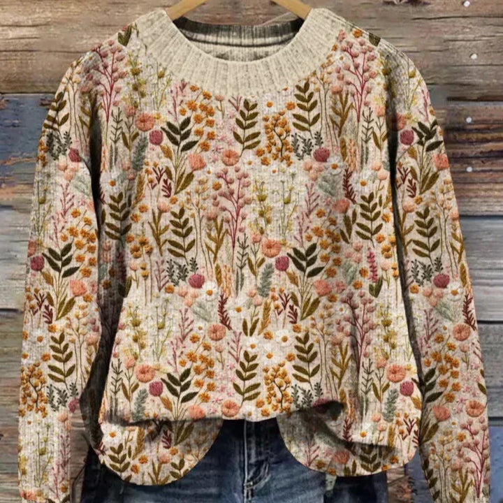 Flora | Jersey de punto con estampado de flores