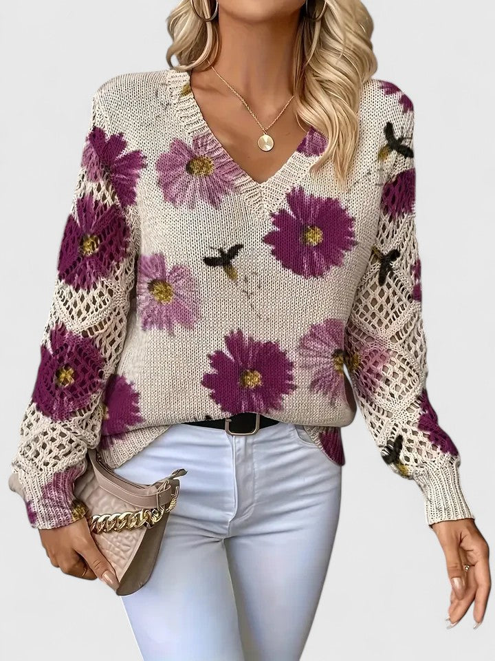 Bronwen | Jersey de Encaje Floral