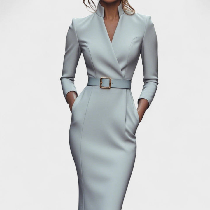 Inês - Vestido elegante con cinturón