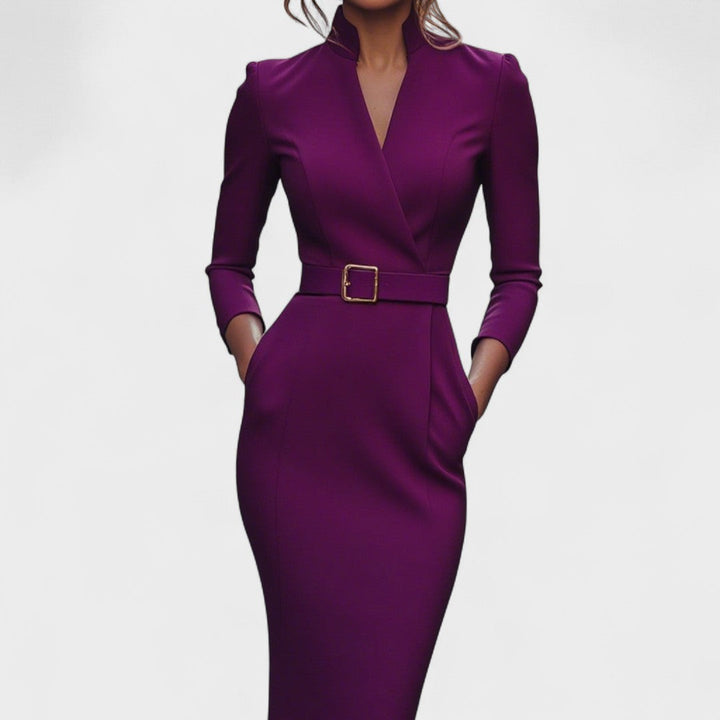 Inês - Vestido elegante con cinturón