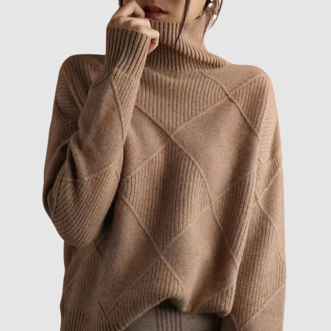 Ester – Jersey texturizado de cuello alto – imagen 11