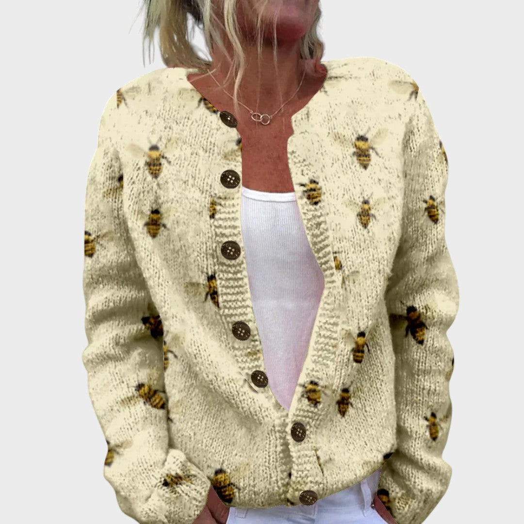 Bianca – Cárdigan floral de otoño