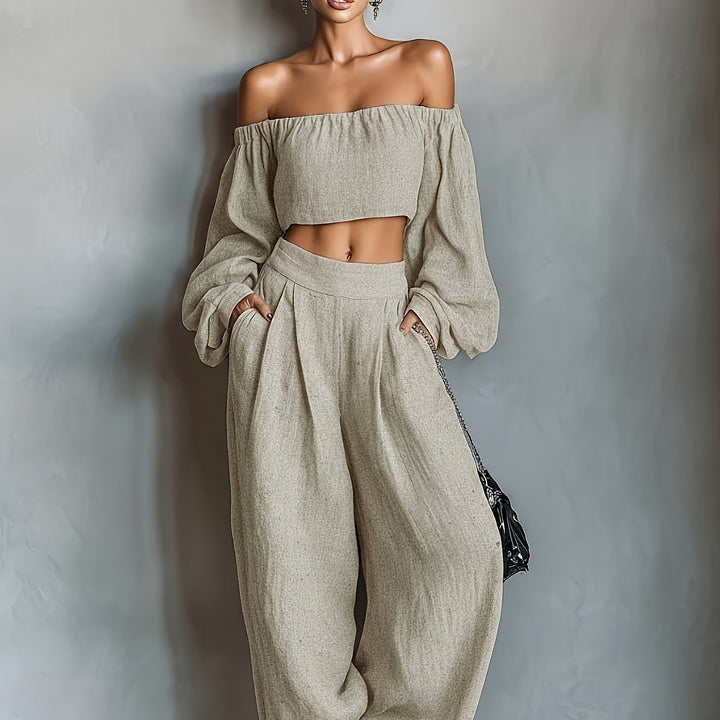 Tiana | Conjunto Sin Mangas – Elegante, Con Pantalones Anchos
