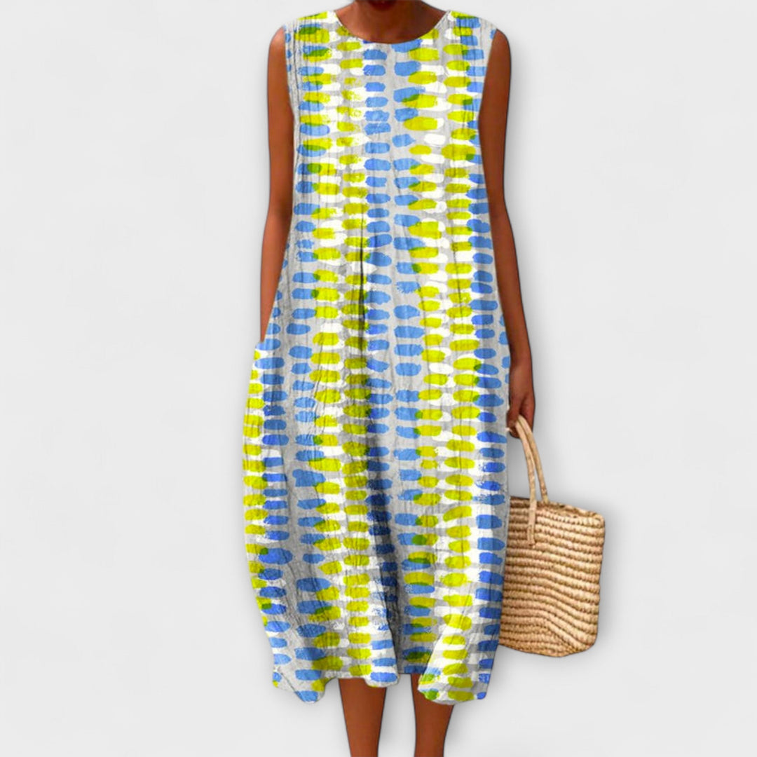 Isabela - Vestido maxi artístico