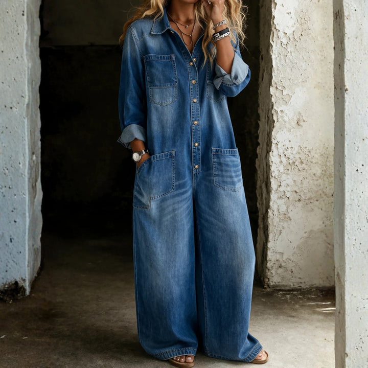 Juliette - Combinaison Descontracturada Cómoda | Total Look Vaquero