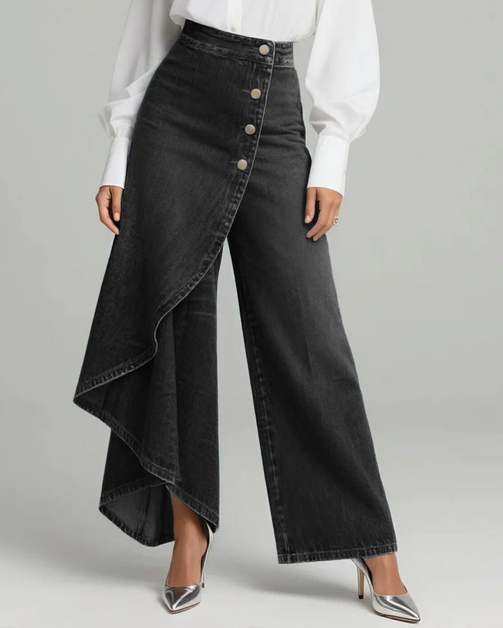 Louna - Pantalones de Denim Envolventes | Fit Favorecedor