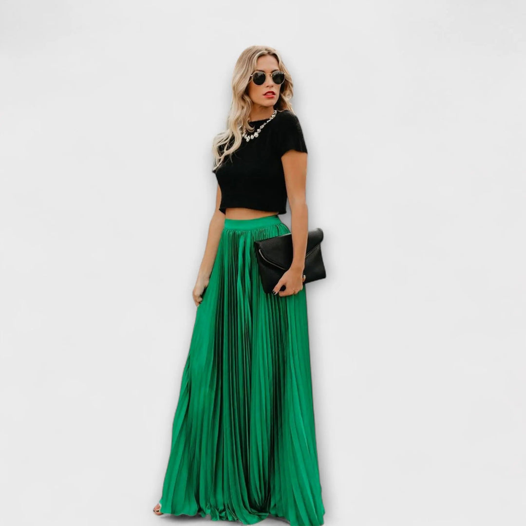 Jimena | Ligera Falda Maxi Plisada