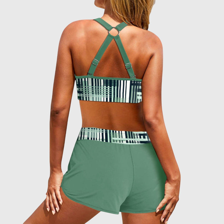 Clémence | Conjunto de Bikini Arrugado de Cintura Alta