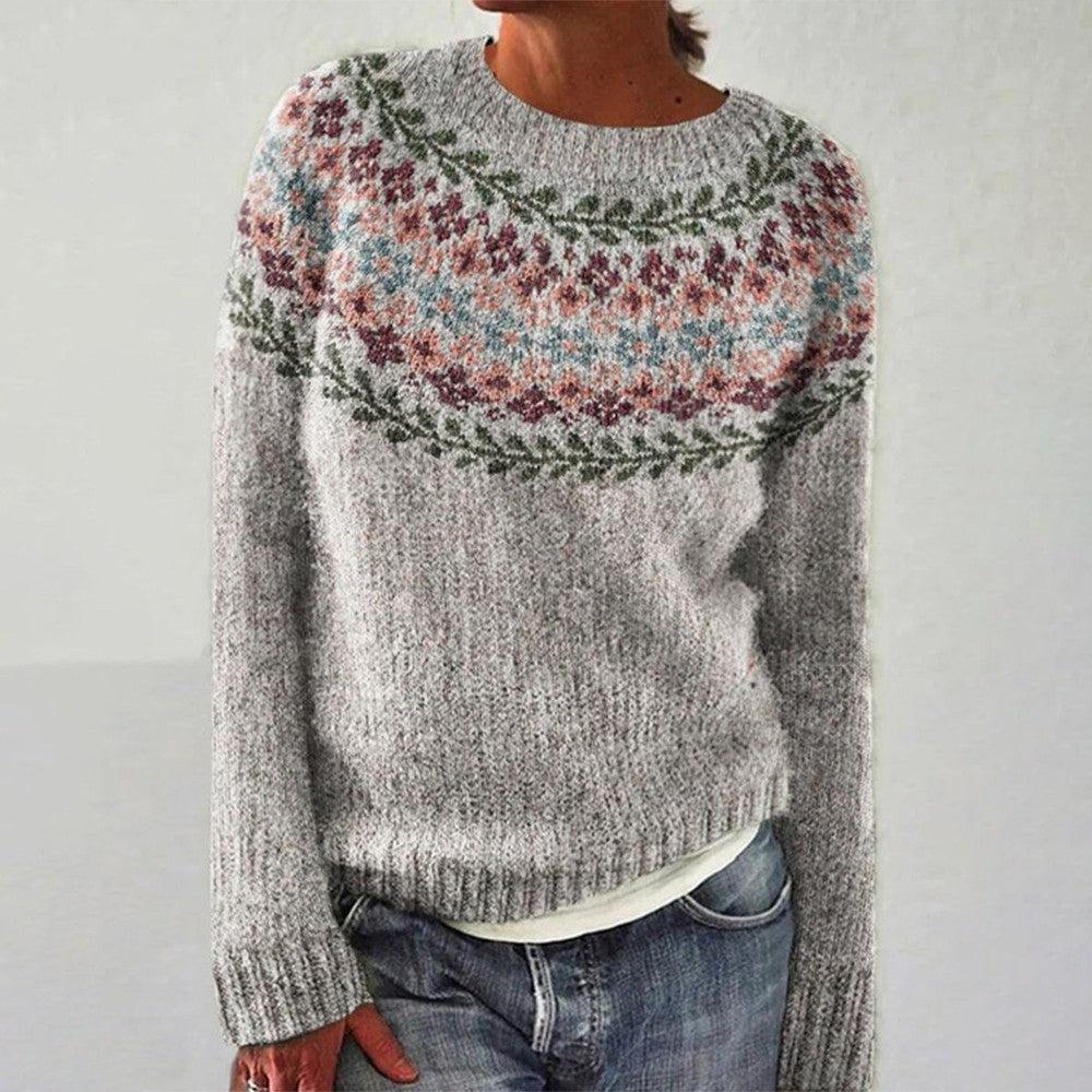 Florencia | Jersey Fair Isle con canesú de flores