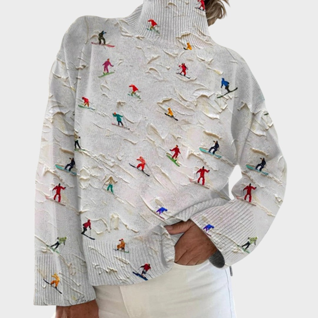 Camila – Jersey artístico de cuello alto