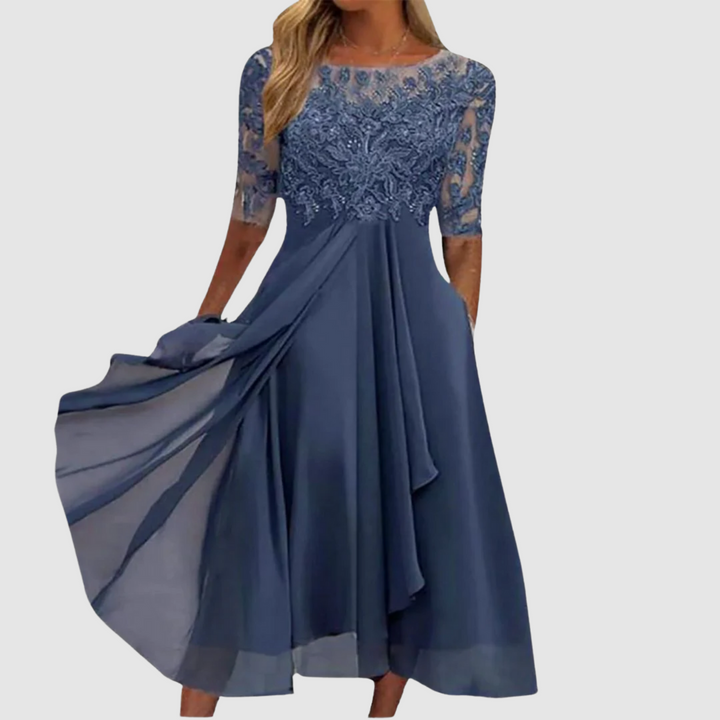 Leontýna - Vestido de encaje elegante Mujer