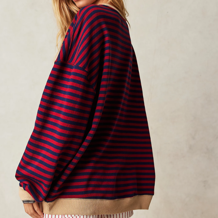 Hazel | Jersey oversize de punto a rayas