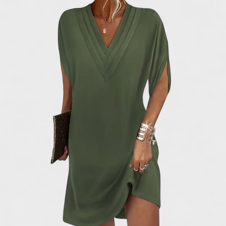 Helena - Vestido elegante con mangas abiertas
