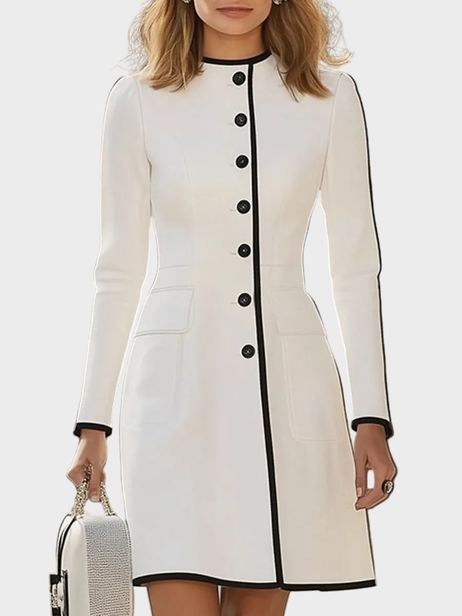 Ksenia – vestido midi en contraste Mujer