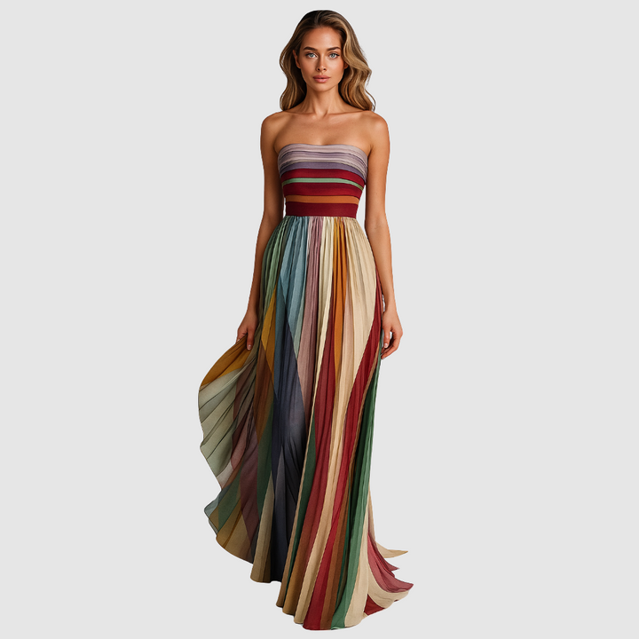 Sára - Vestido de color sin mangas Mujer