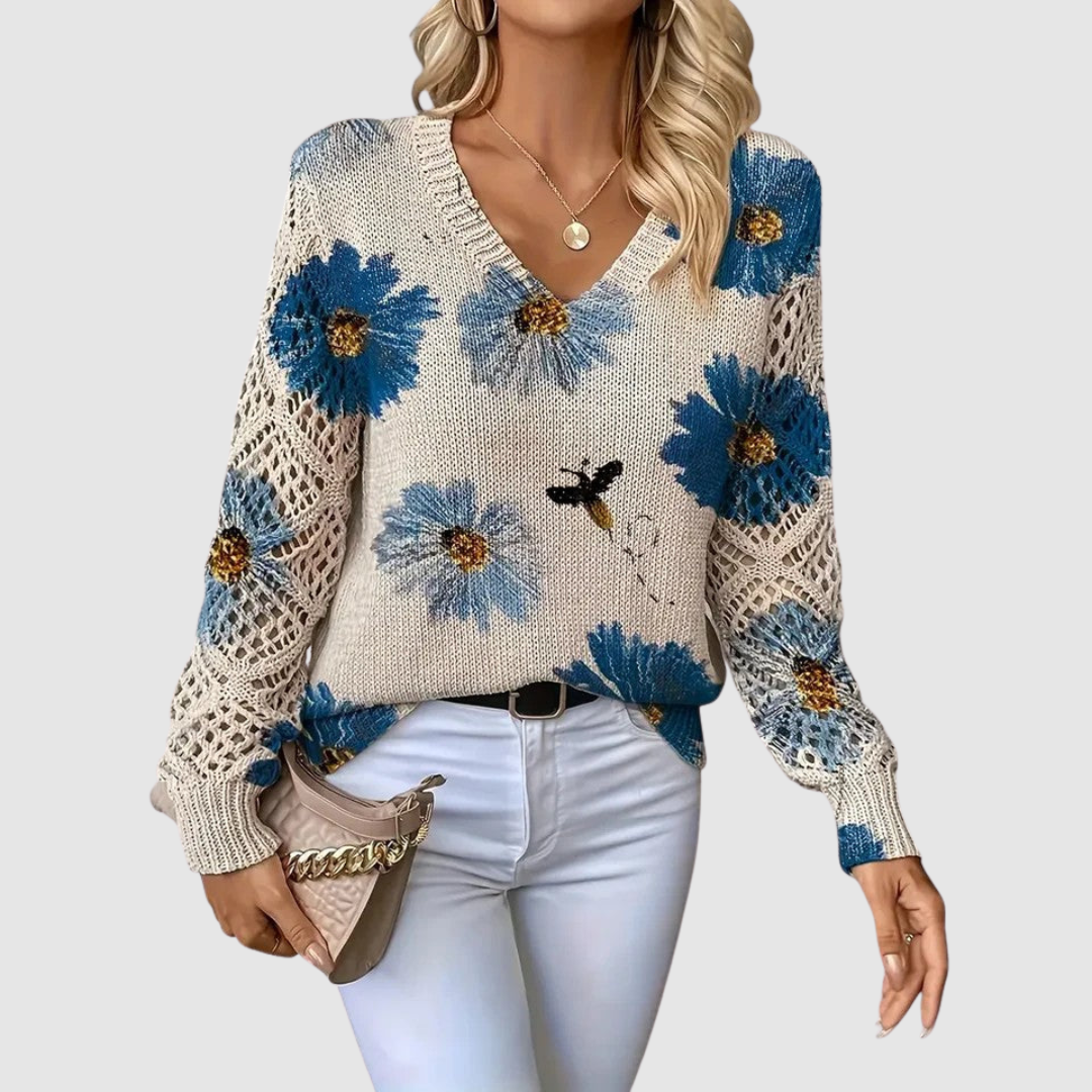 Meda - Suéter elegante con diseño floral