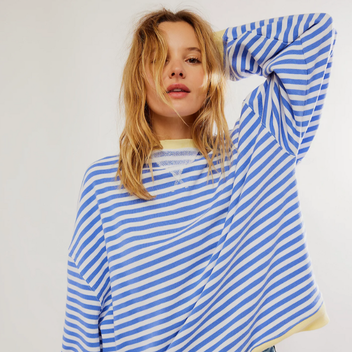 Hazel | Jersey oversize de punto a rayas
