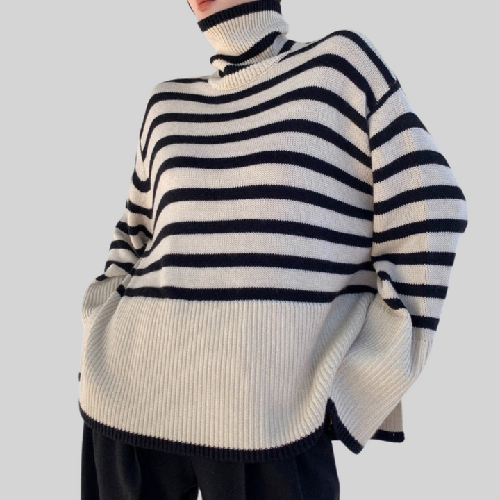 Evelyn | Jersey de cuello alto de punto de ochos
