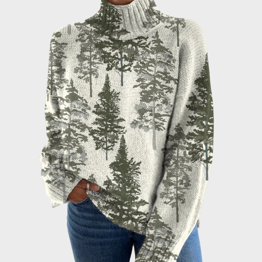 Nádia – Jersey de punto con diseño artístico