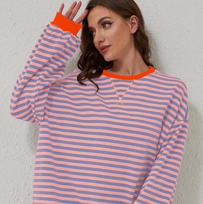 Hazel | Jersey oversize de punto a rayas