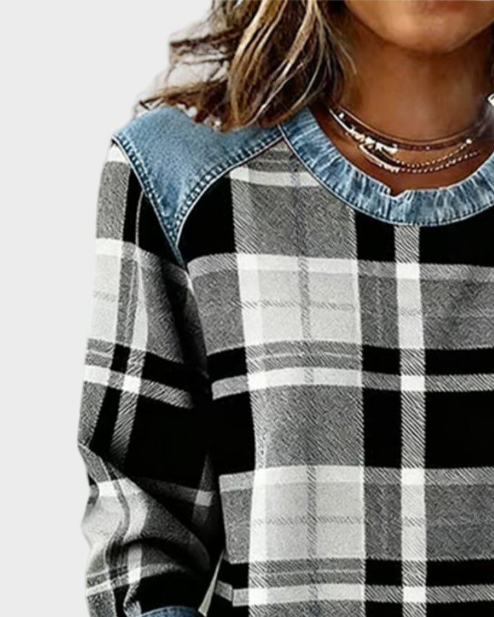 Ivy – Sudadera con motivo patchwork para mujer