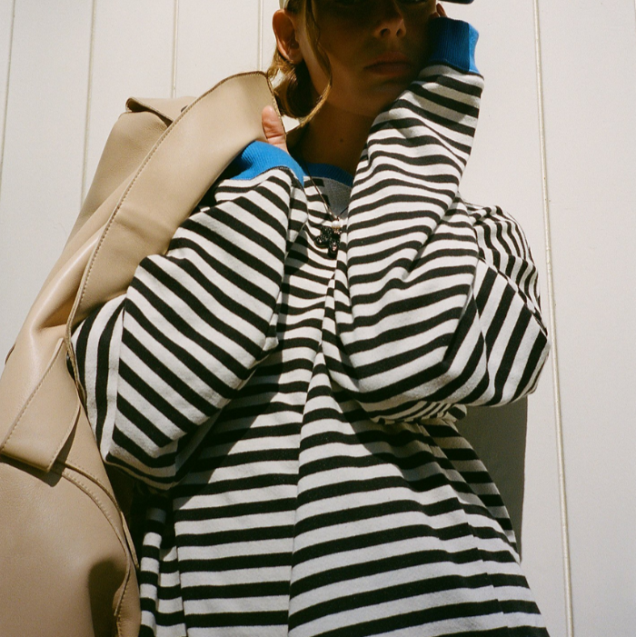Hazel | Jersey oversize de punto a rayas