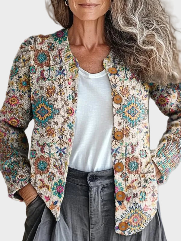 Vosslyn™ – Cárdigan con estampado exótico