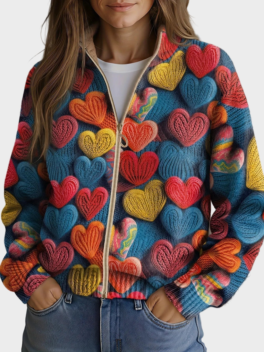 Valentine - Diseño con corazones texturizados de varios colores