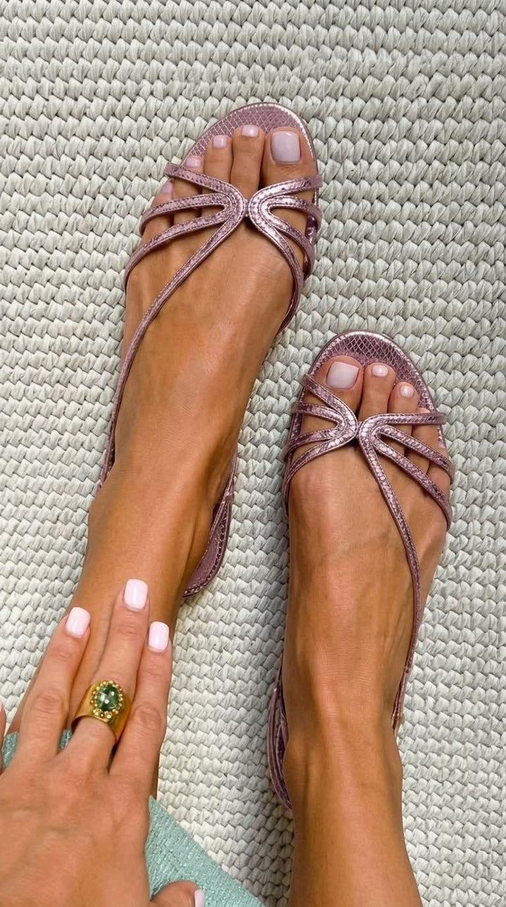 Ginevra | Sandalias Doradas Elegancia Verano
