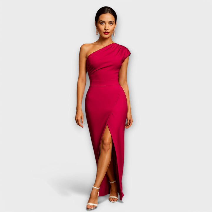Elegante vestido de noche asimétrico Mujer