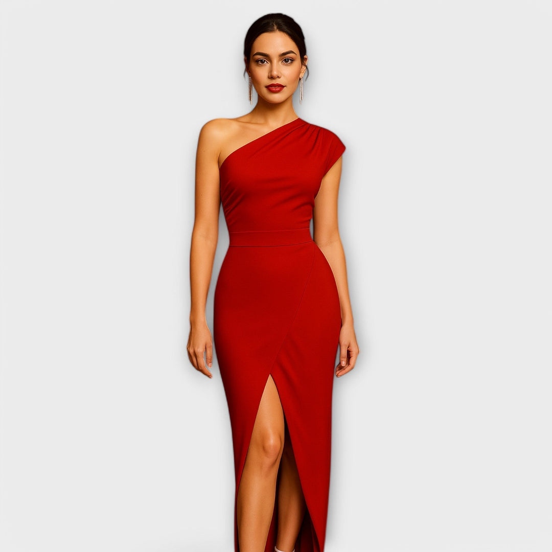 Elegante vestido de noche asimétrico Mujer