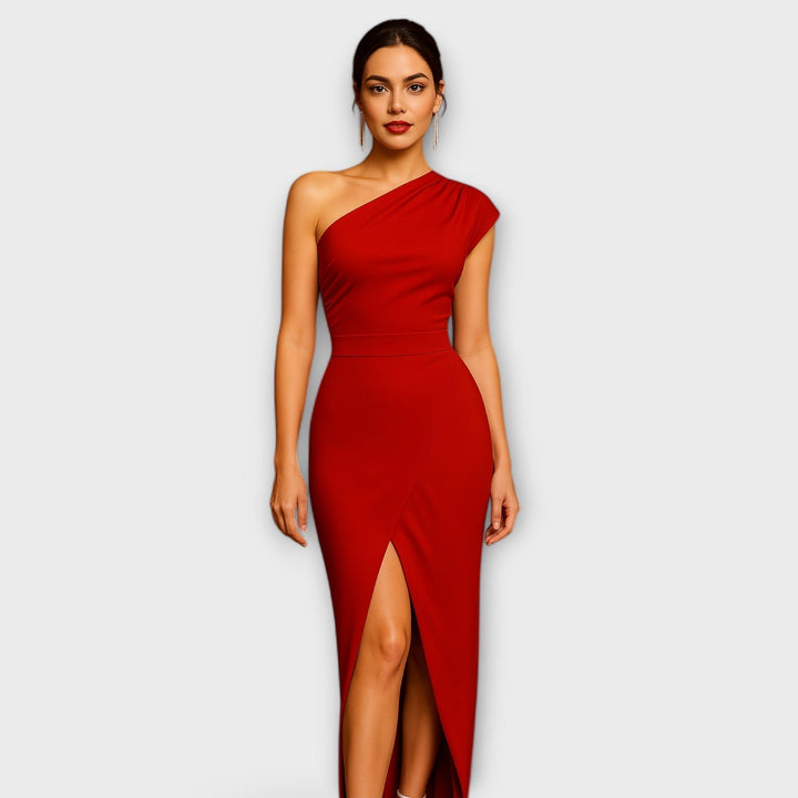 Elegante vestido de noche asimétrico Mujer