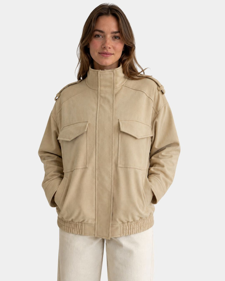 Juléane | Chaqueta bomber elegante con cuello alto