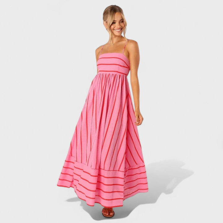 Camila - Vestido de rayas fresco