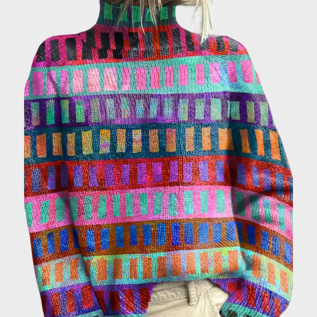 Isabel – Jersey de punto con diseño artístico