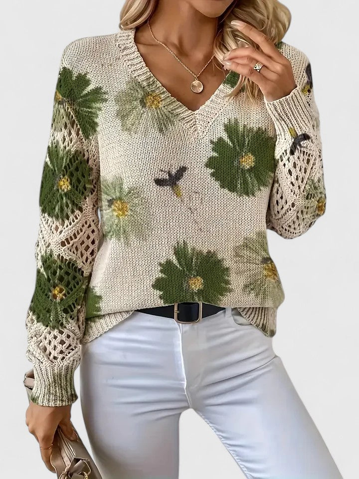 Bronwen | Jersey de Encaje Floral
