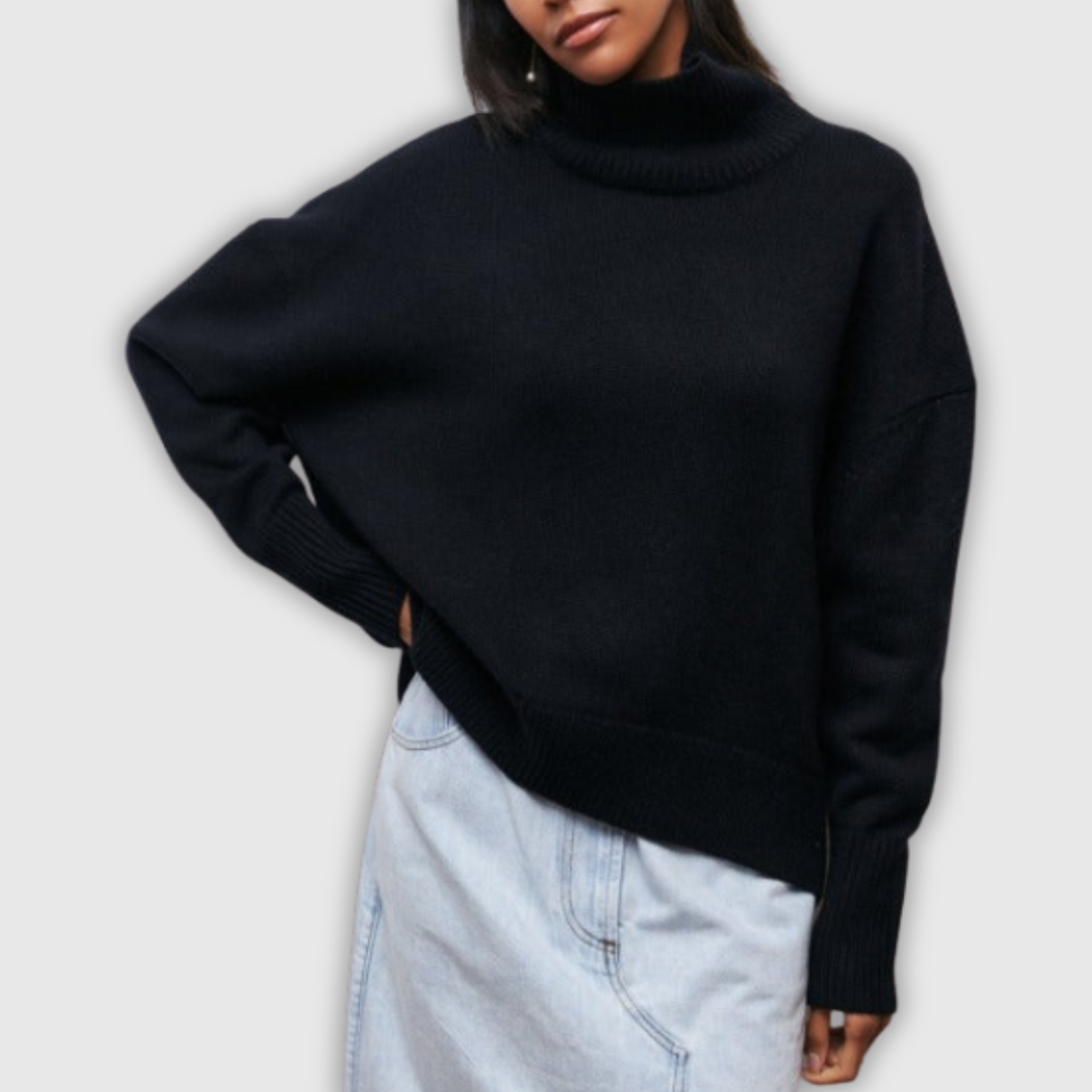 Winifred | Jersey de cuello alto de punto de ochos