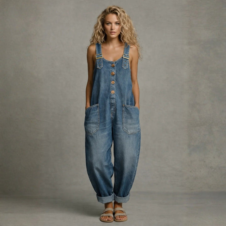 Eléonore - Mono de Denim Elegante con Bolsillos | Total Look Vaquero