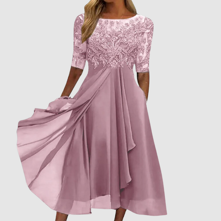 Leontýna - Vestido de encaje elegante Mujer