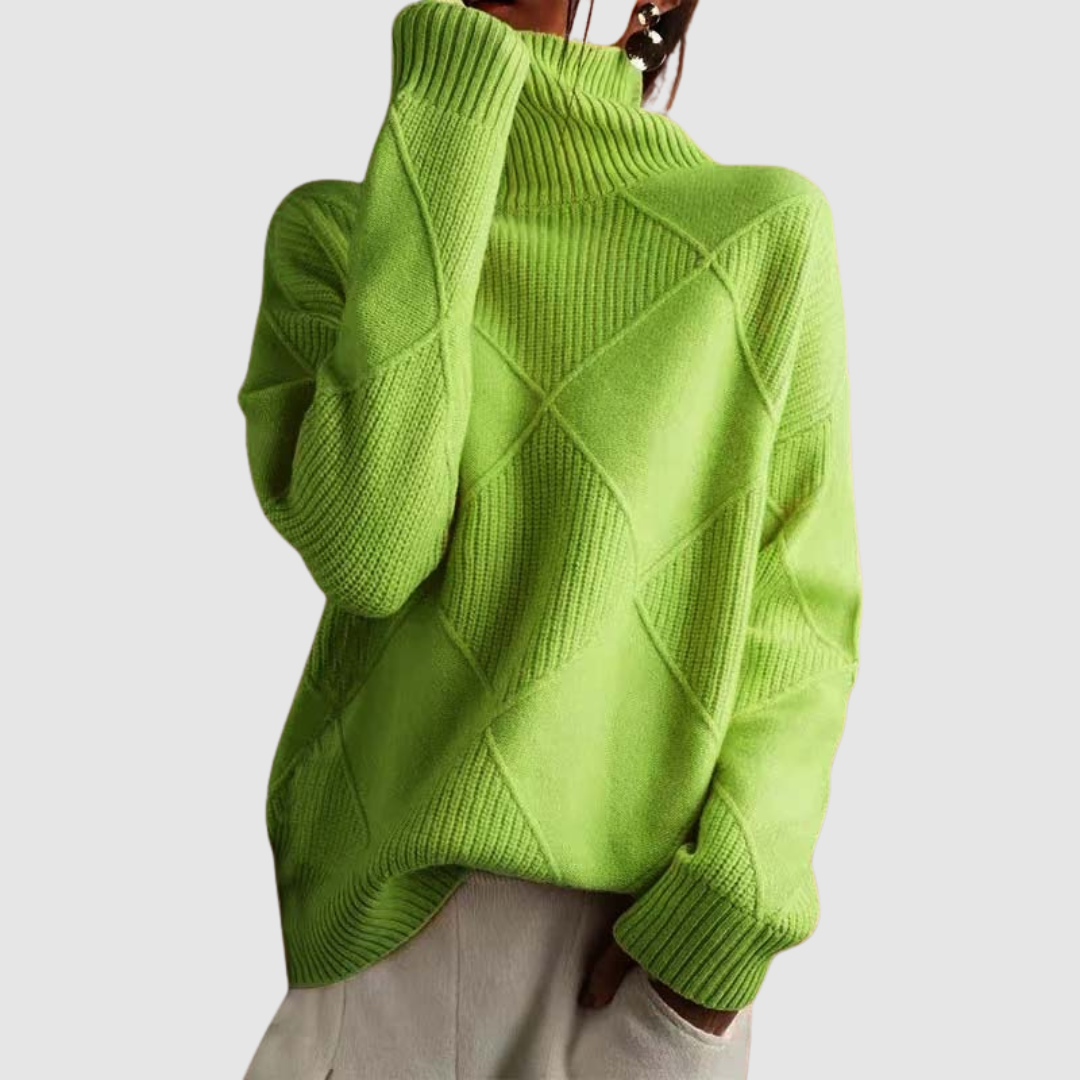 Ester – Jersey texturizado de cuello alto – imagen 2