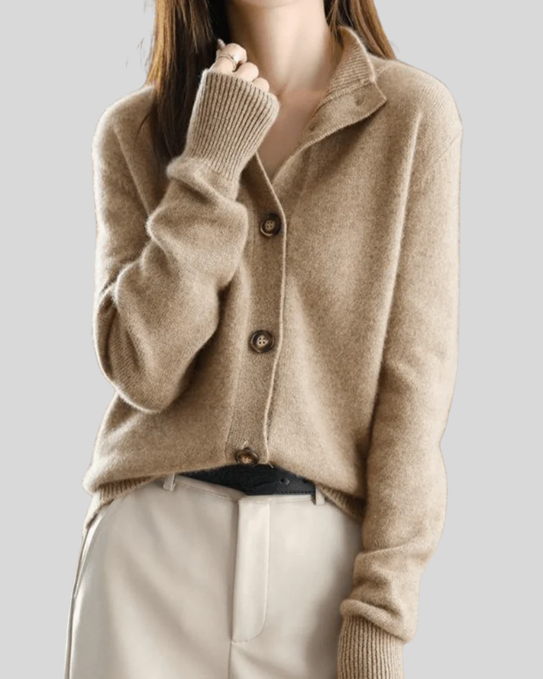 Stéphanie | Cardigan de Cachemira Estilo Retro