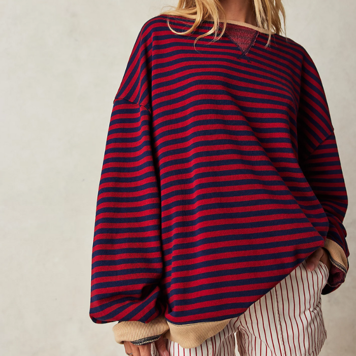 Hazel | Jersey oversize de punto a rayas