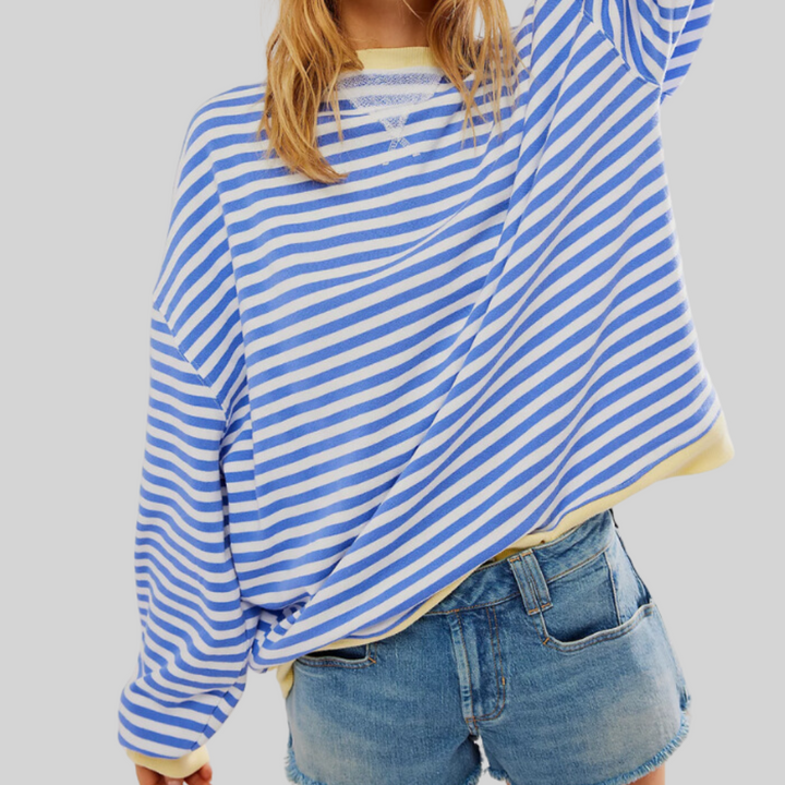 Hazel | Jersey oversize de punto a rayas