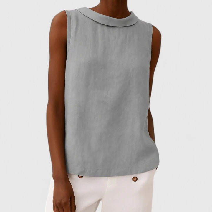 Isabelle | Top Elegante con Cuello Alto