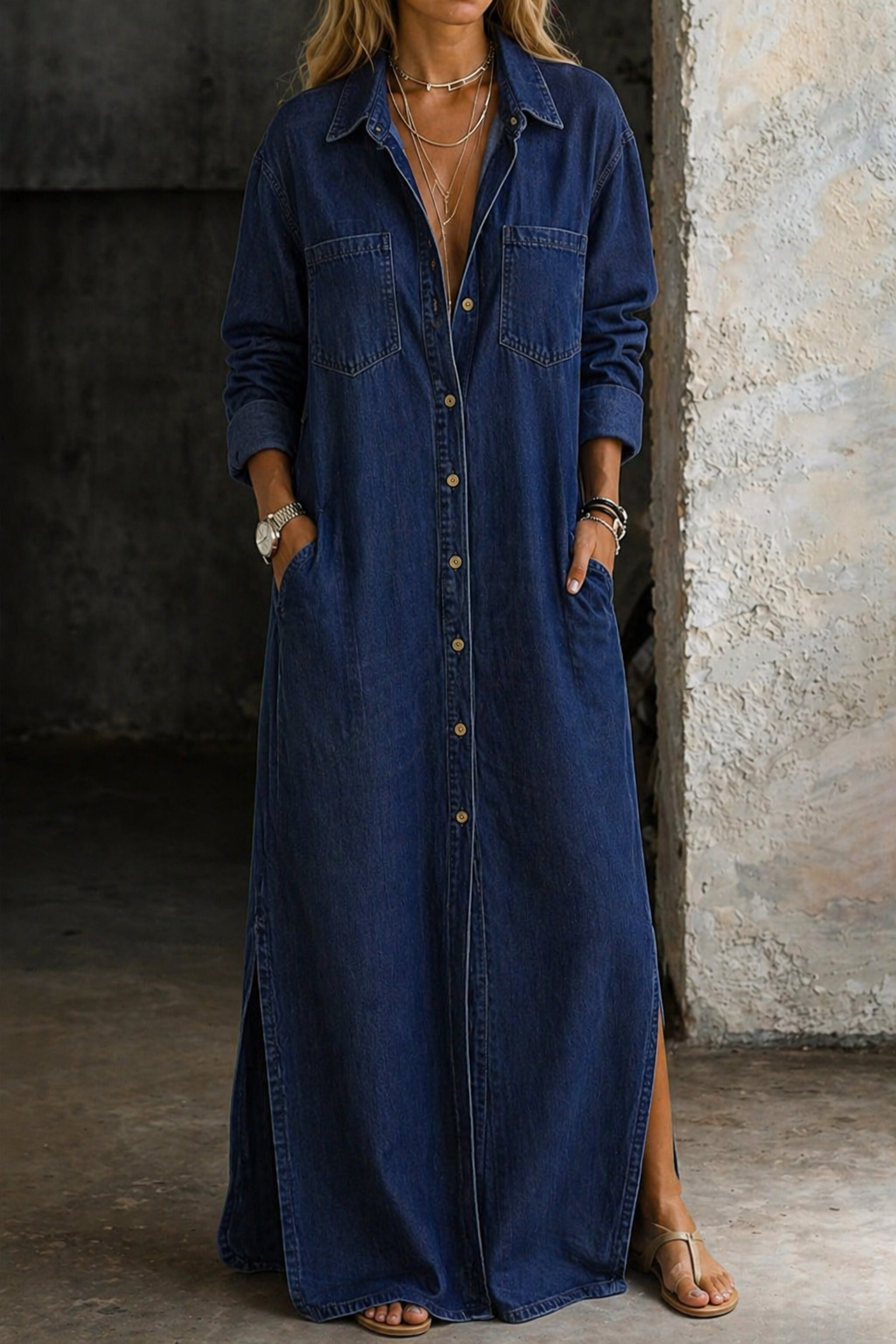 Delphine - Vestido con Botones | Efecto Silueta