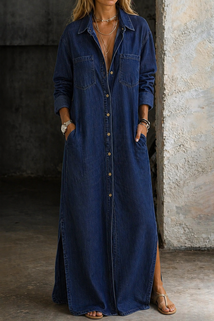 Delphine - Vestido con Botones | Efecto Silueta
