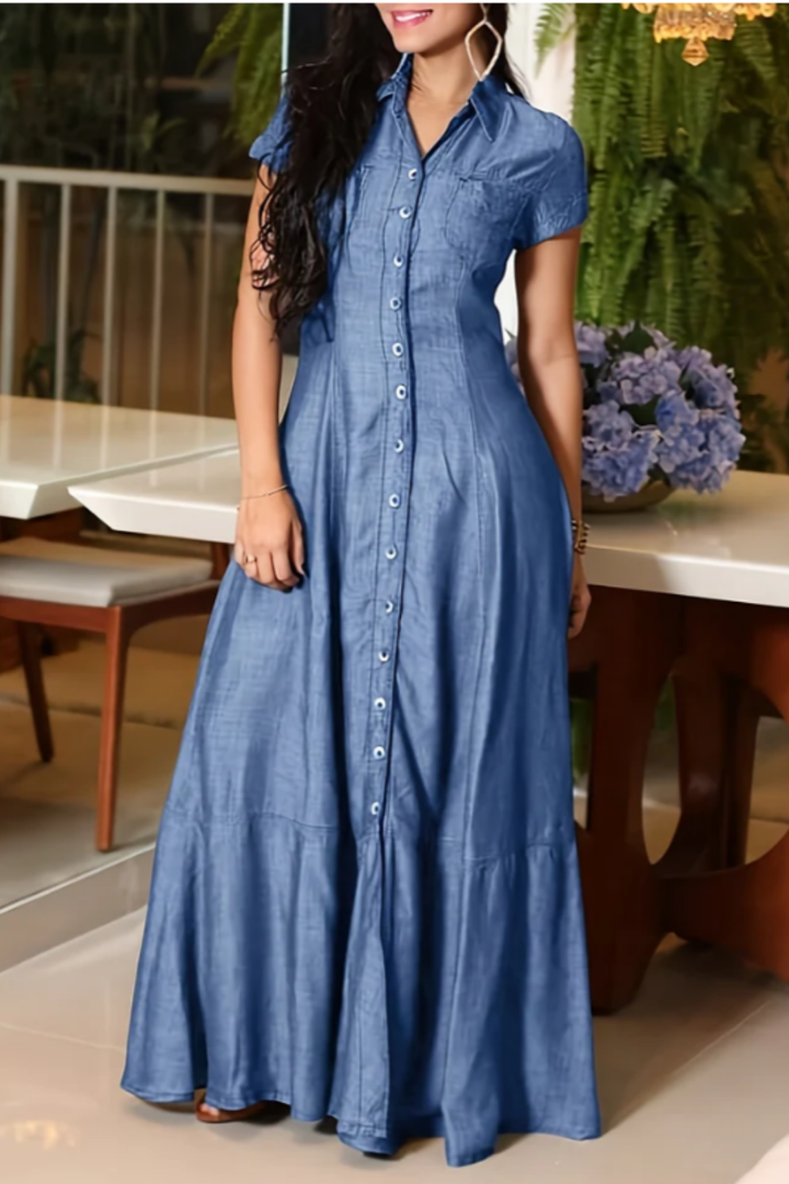 Eliza - Vestido Largo de Jean | Efecto Silueta