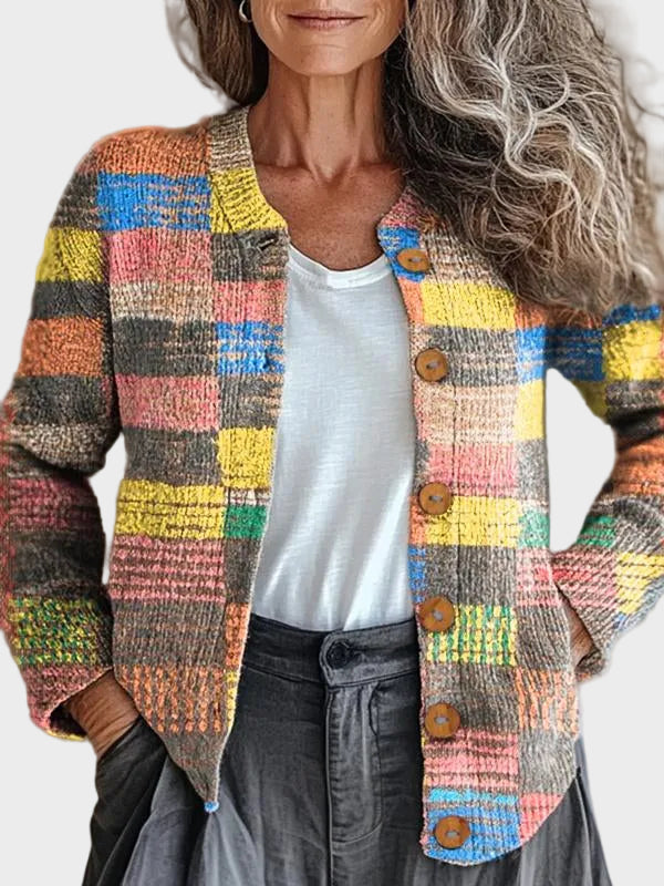 Mossfield™ – Cárdigan de cuadros multicolores